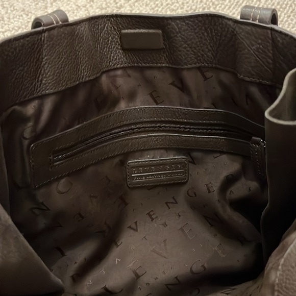 Chocolate Brown Leather Convertible Tote from Levenger - Picture 15 of 15